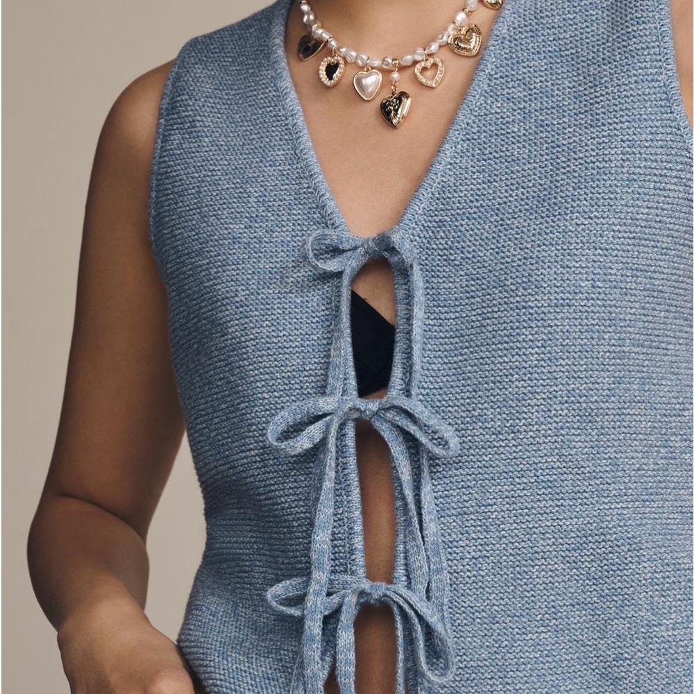 ALIGNE Isla tie-front knitted vest